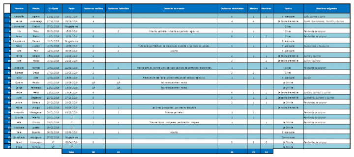 Tabla 2019